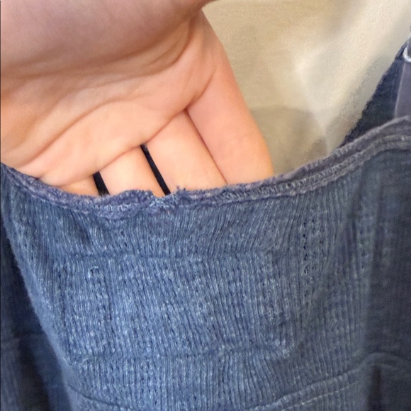 SOLD!!!! Abercrombie and Fitch vintage blue waffle knit spaghetti strap top - Picture 9 of 9